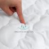 Picture of 2 Pack Crib Mattress Protector Sheets Fitted Waterproof Crib Mattress Pad Cover, Noiseless & Machine Wash 100% Absorbent Crib/Toddler Mattress Protector Sheet Quilted, White & Gray, 52" x 28"