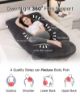 Picture of ALLOPERA Pregnancy Pillow, Full Body 57 Inch Maternity Pillow with Removable Washable Cover - Sleep Support for Legs, Back, Neck, Shoulder, HIPS, Belly for Pregnent Women, Black Grey Velvet Cover