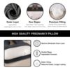 Picture of ALLOPERA Pregnancy Pillow, Full Body 57 Inch Maternity Pillow with Removable Washable Cover - Sleep Support for Legs, Back, Neck, Shoulder, HIPS, Belly for Pregnent Women, Black Grey Velvet Cover