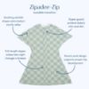 Picture of SleepingBaby Zipadee-Zip Transitional Swaddle Sack, 12-24 Month - Roomy Zipper Swaddle for Easy Diaper Changes and Proper Hip Development - Baby Swaddle Sack, Large - Sea Green/Blue