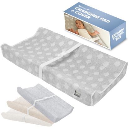 Picture of Jool Baby Soft Changing Pad + Washable Cover, Non-Slip - Fits Standard Changing Tables & Dressers (Gray)