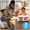 Picture of Ingenuity Baby Base 2-in-1 Booster Feeding and Floor Seat with Self-Storing Tray - Peony