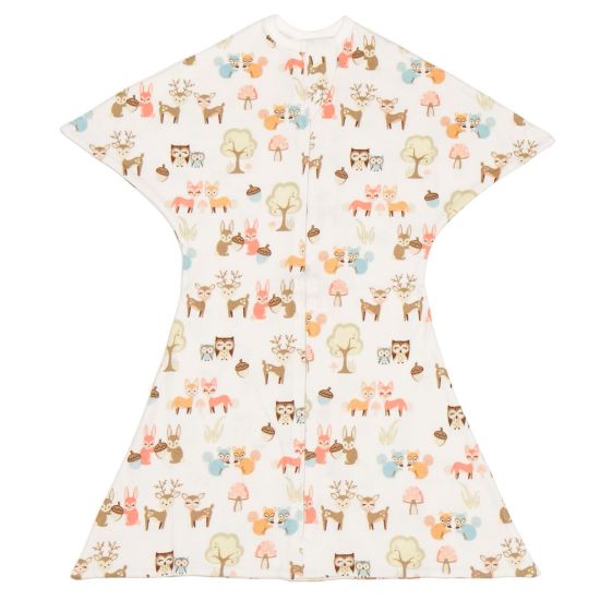 Picture of SleepingBaby Zipadee-Zip Transition Swaddle - Cozy Baby Swaddle Blanket with Zipper Convenience - Roomy Wearable Blanket for Easy Diaper Changes - Woodlands, Small (4-8 Month)