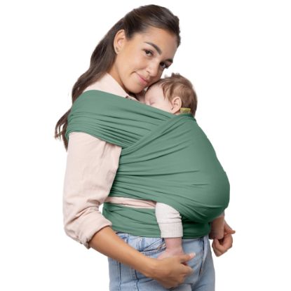 Picture of Boba Baby Wrap Carrier - Original Baby Carrier Wrap, Baby Sling for Newborns - Baby Wearing Essentials - Newborn Wrap Swaddle Holder, Newborn to Toddler Infant Baby Sling, 7-35 lbs (Sage Green)