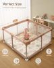 Picture of Blissful Diary Baby Play Mats for Floor, 59x59 Inch Thicker and Larger Soft Cushioning Foam Playmats for Babies and Toddlers, Foldable Washable Baby Playpen Mat, Earth Tones Design