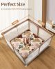 Picture of Blissful Diary Baby Play Mats for Floor, 59x59 Inch Thicker and Larger Soft Cushioning Foam Playmats for Babies and Toddlers, Foldable Washable Baby Playpen Mat, Boho Design