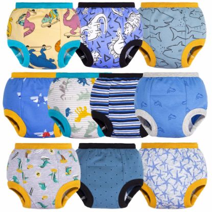 Picture of BIG ELEPHANT Baby Boys' 10 Pack Toddler Potty Training Pants 100% Cotton Underpants, 7-8Y