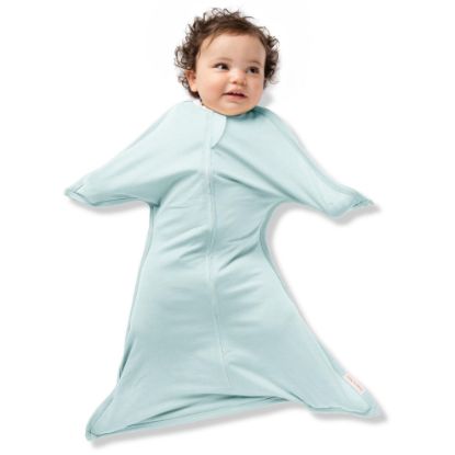 Picture of SleepingBaby Zipadee-Zip Transitional Swaddle Sack, 3-6 Month - Roomy Zipper Swaddle for Easy Diaper Changes and Proper Hip Development - Baby Swaddle Sack, X-Small - Classic Mint