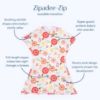 Picture of SleepingBaby Zipadee-Zip Transitional Swaddle Sack, 3-6 Month - Roomy Zipper Swaddle for Easy Diaper Changes and Proper Hip Development - Baby Swaddle Sack, X-Small - Pretty Poppy