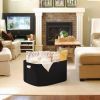 Picture of OIAHOMY XXLarge Rectangle Blanket Basket-96L, Cotton Woven Basket for Storage, Dirty Clothes Baskets for Living Room, Nursery, Bedroom, Toy Organizing with Handle, 24" x 16" x 15", Charcoal Black