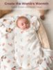 Picture of Momcozy Muslin Best Wishes Swaddle Blankets, Ultra Soft Neutral Registry Essentials, Pasture Pals & Pumpkin Dreams, Breathable Large 47'' x 47'' Newborn Boys Girls Receiving Blanket