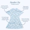 Picture of SleepingBaby Zipadee-Zip Transition Swaddle - Cozy Baby Swaddle Blanket with Zipper Convenience - Roomy Wearable Blanket for Easy Diaper Changes - Spring Showers, Small (4-8 Month)