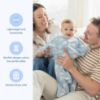Picture of SleepingBaby Zipadee-Zip Transition Swaddle - Cozy Baby Swaddle Blanket with Zipper Convenience - Roomy Wearable Blanket for Easy Diaper Changes - Spring Showers, Small (4-8 Month)