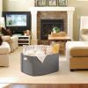Picture of OIAHOMY XXLarge Rectangle Blanket Basket-96L, Cotton Woven Basket for Storage, Dirty Clothes Basket for Living Room, Nursery, Bedroom, Toy Organizing with Handle, 24" x 16" x 15", Dark Grey