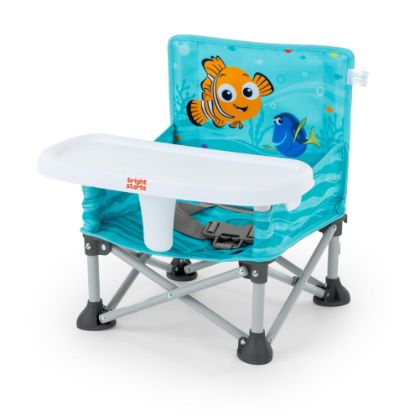 Picture of Bright Starts Disney Finding Nemo Pop 'N Sit Portable Booster, Indoor/Outdoor Use, Floor Seat with Feeding Tray, 6 Mos - 3 Yrs