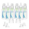 Picture of Dr. Brown's Options Plus Baby Bottles, 8 Ounce, 6 Count Plus 2 Bonus Level 2 Nipples and Sippy Spouts