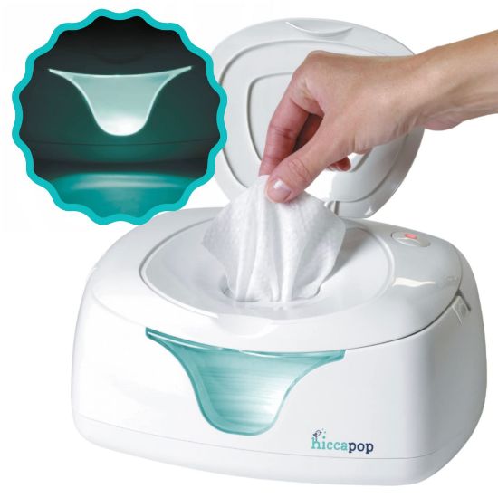 Picture of hiccapop Baby Wipe Warmer and Baby Wet Wipes Dispenser | Baby Wipes Warmer for Babies | Diaper Wipe Warmer with Changing Light
