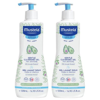 Picture of Mustela Baby Gentle Cleansing Gel - Baby Hair & Body Wash - with Natural Avocado fortified with Vitamin B5 - Biodegradable Formula & Tear-Free ââ‚¬â€œ 16.90 Fl Oz (Pack of 2)