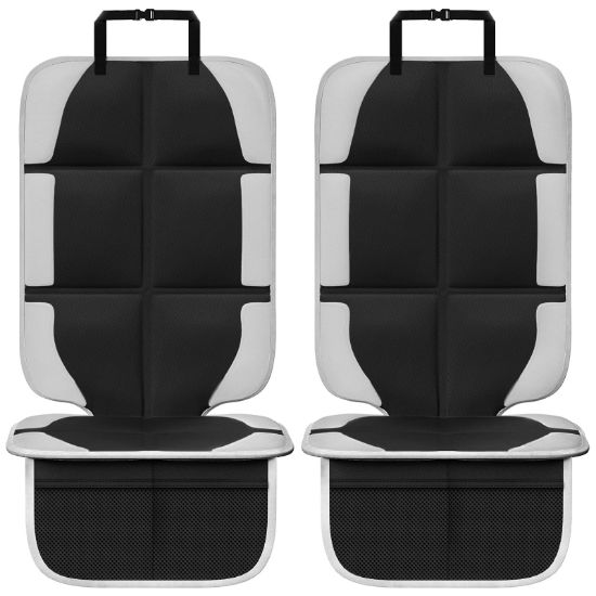 Picture of SMART ELF Plus Size and Thick Lining Car Seat Protector - 5-Layer EPE Padding, with Storage Bag, The Thickest Waterproof Seat Protectors for Vehicles, Baby, and Pets (2 Pack)