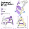 Picture of Potty Training Seat & Toddler Step Stool Kitchen Helper- Splash Guard Toddler Potty for Kitchen Counter Bathroom Sink Toilet Potty Training with Handles and Non-Slip Pads（Purple