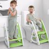 Picture of Primlect Potty Training Seat, 2-in-1 Toddler Toilet Seat with Step Stool, Ultra-Stable Potty Chair Attachment, Adjustable Seat and Step Ladder, Non-Slip Design, Splash Guard for Boys and Girls(Green)