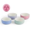Picture of Elk and Friends Kids Porcelain Bowls with Silicone Suction Sleeve | Kids/Toddler/Baby Feeding | Microwave & Dishwasher Safe | Non slip | Cereal/Soup/Snack Dishes & Dinnerware