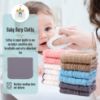 Picture of 24 Pack Muslin Burp Cloths for Baby - Ultra-Soft 100% Cotton Baby Washcloths - Large 20'' by 10'' Super Absorbent Milk Spit Up Rags - Burpy Cloths for Unisex, Boy, Girl - Multicolor