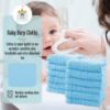 Picture of 24 Pack Muslin Burp Cloths for Baby - Ultra-Soft 100% Cotton Baby Washcloths - Large 20'' by 10'' Super Absorbent Milk Spit Up Rags - Burpy Cloths for Unisex, Boy, Girl - Aquamarine