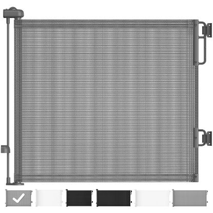 Picture of Cumbor 55" Wide Retractable Baby Gates for Doorways, Mom's Choice Award - Mesh Dog Gate for The House, One-Hand Opening Child Toddler Gates for Stairs, Pet Puppy Fence Indoor & Outdoor, Gray