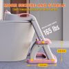 Picture of SKYROKU Potty Training Toilet, New Sector-Shape Stabilized Base two in one Toddler Toilet Seat with Splash Guard, Anti Slip Pad, and Step Stool Pink