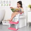 Picture of Toilet Potty Training Seat with Step Stool Ladder, SKYROKU Toddler Potty Seat for Kids and Toddler Boys Girls, Splash Guard and Safety Handles(Hot Pink)