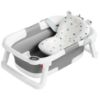 Picture of napei Collapsible Baby Bathtub,Baby Bath Tub with Soft Cushion & Thermometer,Baby Bathtub Newborn to Toddler 0-36 Months,Portable Travel Baby Tub