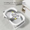 Picture of napei Collapsible Baby Bathtub,Baby Bath Tub with Soft Cushion & Thermometer,Baby Bathtub Newborn to Toddler 0-36 Months,Portable Travel Baby Tub