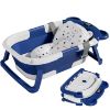 Picture of TPN Collapsible Baby Bathtub for Infants to Toddler with Real-time Temp Monitor+Floating Cushion,Foldable Baby Bath Tub Set Applicable 0-36 Month,Perfect Portable Travel Baby Tub for Newborns Boy