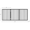 Picture of Indoor Pet Gate - 3-Panel Folding Dog Gate for Stairs or Doorways - 54x24-Inch Freestanding Pet Fence for Cats and Dogs by PETMAKER (Black)