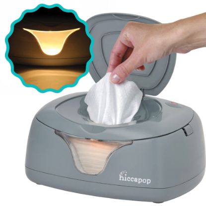 Picture of hiccapop Baby Wipe Warmer and Baby Wet Wipes Dispenser | Baby Wipes Warmer for Babies | Diaper Wipe Warmer with Changing Light