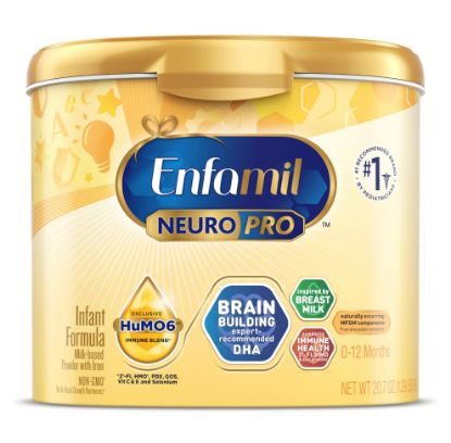 Picture of Enfamil NeuroPro Baby Formula, MFGM* 5-Year Benefit, Expert-Recommended Brain-Building Omega-3 DHA, Exclusive Immune Supporting HuMO6 Blend, Infant Formula Powder, Baby Milk, 20.7 Oz