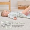 Picture of Yoofoss Baby Sleep Sack 6-12 Months Long Sleeve Wearable Blanket Baby 100% Cotton 2-Way Zipper 0.5 Tog Infants Sleeping Sack, Lightweight(Medium)