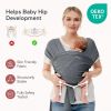 Picture of Momcozy Baby Wrap Carrier, Easy to Wear Infant Carrier Slings, Lightweight Hands Free Baby Sling, Adjustable Baby Carriers for Newborn to Toddler 8-35 lbs, Deep Grey