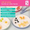 Picture of Elk and Friends Kids 7.8” Porcelain White Plates with Silicone Sleeves | Divided Plates | Suitable for Kids/Toddlers | Microwave & Dishwasher Safe | Non Slip | Snack Dishes…