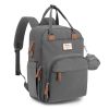 Picture of RUVALINO Diaper Bag Backpack, Multifunction Travel Back Pack Maternity Baby Changing Bags, Large Capacity, Waterproof and Stylish, Iron Gray
