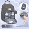 Picture of RUVALINO Diaper Bag Backpack, Multifunction Travel Back Pack Maternity Baby Changing Bags, Large Capacity, Waterproof and Stylish, Iron Gray