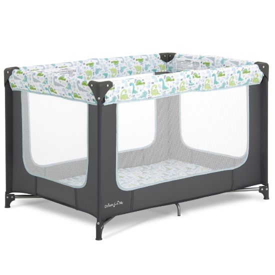 Picture of Dream On Me Zodiak Portable Playard in Grey and Green, Lightweight, Packable and Easy Setup Baby Playard, Breathable Mesh Sides and Soft Fabric - Comes with a Removable Padded Mat