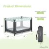 Picture of Dream On Me Zodiak Portable Playard in Grey and Green, Lightweight, Packable and Easy Setup Baby Playard, Breathable Mesh Sides and Soft Fabric - Comes with a Removable Padded Mat