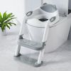 Picture of SKYROKU Toilet Potty Training Seat with Step Stool Ladder, Toddler Potty Seat for Kids and Toddler Boys Girls, Splash Guard and Safety Handles(Grey)