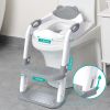 Picture of SKYROKU Toilet Potty Training Seat with Step Stool Ladder, Toddler Potty Seat for Kids and Toddler Boys Girls, Splash Guard and Safety Handles(Grey)