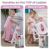 Picture of Primlect Potty Training Seat, 2-in-1 Toddler Toilet Seat with Step Stool, Ultra-Stable Potty Chair Attachment, Adjustable Seat and Step Ladder, Non-Slip Design, Splash Guard for Boys and Girls(Pink)