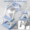 Picture of Rabb 1st Potty Training Seat, Upgrade Toddler Toilet Seat for Kids Boys Girls, 2 in 1 Potty Training Toilet for Kids, Splash Guard Anti-Slip Pad Step Stool(Blue)