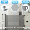 Picture of Cumbor Baby Gate Retractable Gates for Stairs, Mesh Dog Gate for The House, Wide Pet Gate 33" Tall, Extends to 55" Wide, Long Child Safety Gates for Doorways, Hallways, Cat Gate Indoor/Outdoor(Gray)