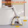 Picture of SKYROKU Potty Training Toilet, New Sector-Shape Stabilized Base two in one Toddler Toilet Seat with Splash Guard, Anti Slip Pad, and Step Stool Enamel Grey